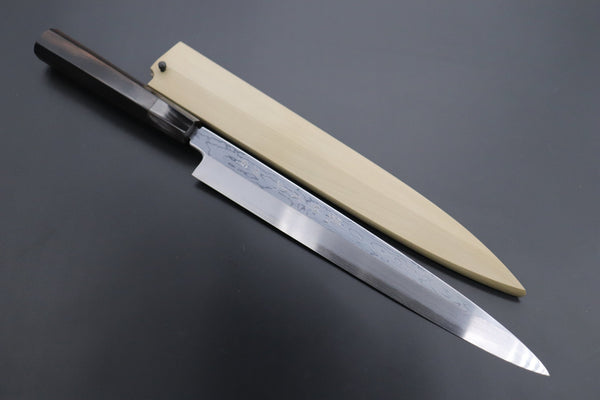 Fu-Rin-Ka-Zan Yanagiba FSO-14 Yanagiba 270mm Fu-Rin-Ka-Zan Limited, Blue Steel No.1 Suminagashi Yanagiba (270mm and Yanagiba 300mm, 2 Sizes)