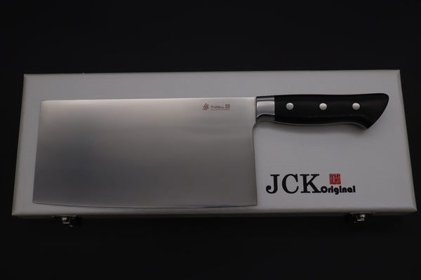 Hattori Chinese Cleaver Hattori 傘 SAN Limited Edition, FH Series Solid VG-10 SAN-CC3 Chinese Cleaver (Linen Micarta Handle)
