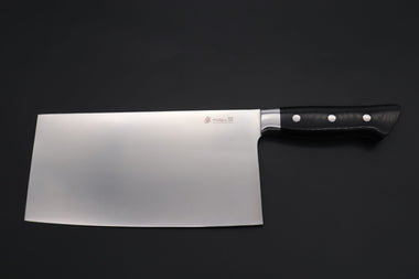 Hattori Chinese Cleaver Hattori 傘 SAN Limited Edition, FH Series Solid VG-10 SAN-CC3 Chinese Cleaver (Linen Micarta Handle)