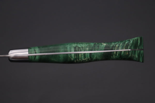 Hattori Gyuto Hattori Forums Custom Limited Edition FH Solid VG-10 Series FH-7SPGreen Gyuto 240mm (9.4 Inch, Green Color Stabilized Box Elder Wood Handle)