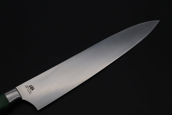 Hattori Gyuto Hattori Forums Custom Limited Edition FH Solid VG-10 Series FH-7SPGreen Gyuto 240mm (9.4 Inch, Green Color Stabilized Box Elder Wood Handle)