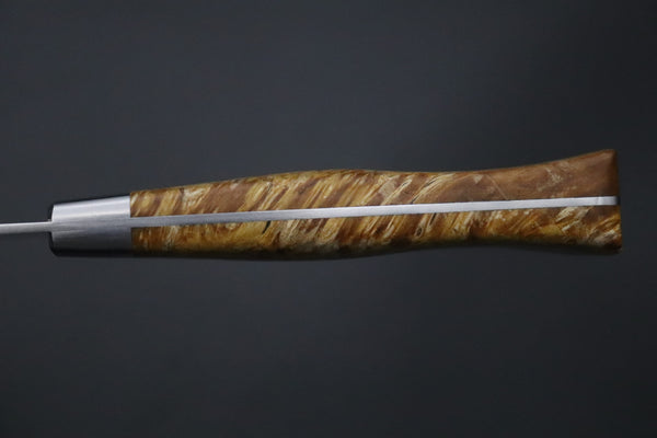 Hattori Gyuto FHN-7SPBURL Gyuto 240mm (9.4inch) Hattori Forums FH "NOAH" Series Custom Limited Edition FHN-7SPBURL Gyuto 240mm (9.4 Inch, Stabilized Box Elder Wood Handle)