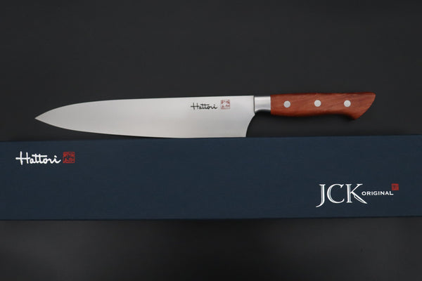 Hattori Gyuto FHN-7M Gyuto 240mm (9.4inch) Hattori Forums FH "NOAH" Series FHN-7M Gyuto 240mm (9.4 Inch, Stabilized Maple Wood Handle)