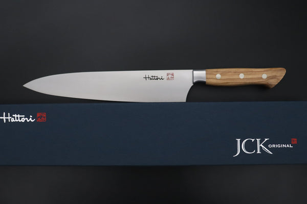 Hattori Gyuto FHN-7O Gyuto 240mm (9.4inch) Hattori Forums FH "NOAH" Series FHN-7O Gyuto 240mm (9.4 Inch, Olive Wood Handle)
