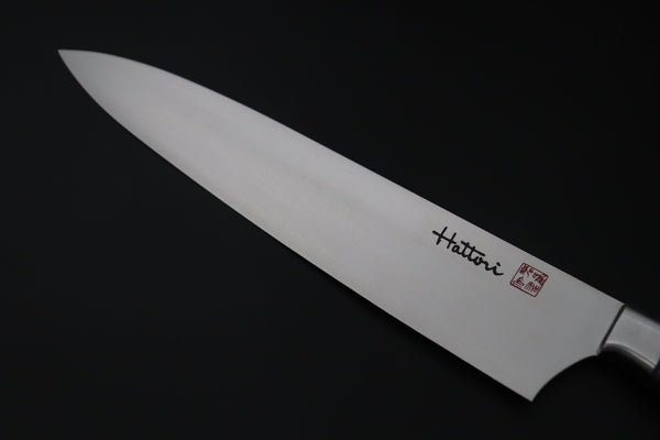 Hattori Gyuto FHN-7ND Gyuto 240mm (9.4inch) Hattori Forums FH "NOAH" Series "SNOW IN THE DARK" FHN-7ND Gyuto 240mm (9.4 Inch, Dupont Corian® Handle)