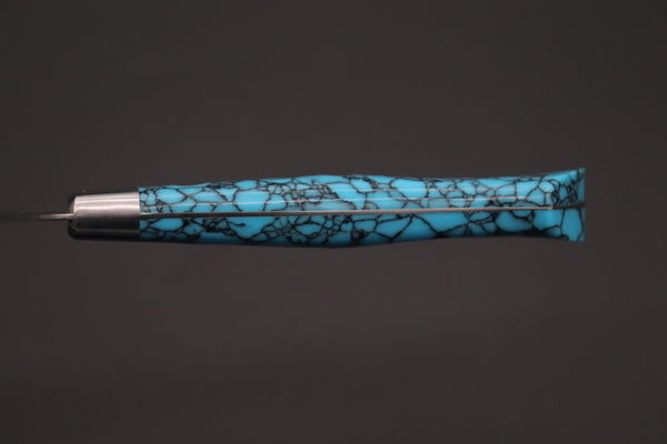 Hattori Petty FHN-3SPT Petty 150mm (5.9inch) Hattori Forums "NOAH" Series FHN-3SPT Petty 150mm (5.9 Inch, Turquoise Gem-Composite-stone Handle)