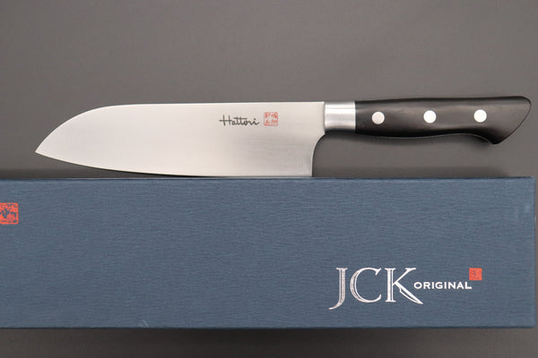 Hattori Santoku FH-4A Santoku 170mm (6.6inch) Hattori Forums FH Series FH-4A Santoku 170mm (6.6inch, African Blackwood Handle)