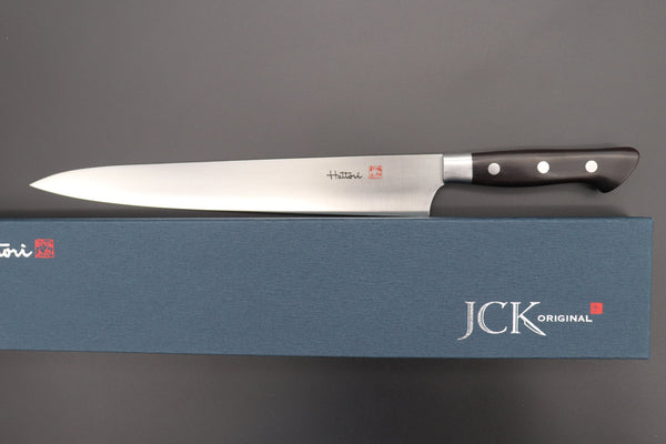 Hattori Sujihiki Hattori Forums FH Series Sujihiki (230mm to 300mm, 3 sizes, African Blackwood Handle)