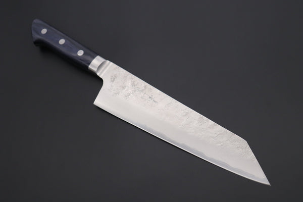 JCK Natures Bunka JCK Natures 青雲 Blue Clouds Series Blue Steel No.2 Nashiji Kiritsuke Petty & Bunka (Kiritsuke, Royal Blue-Purple Pakka Wood Handle) (BCBP-2Pcs Knife Set)