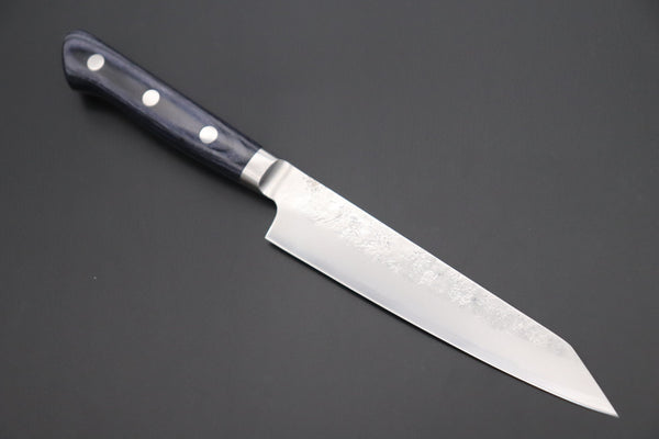 JCK Natures Bunka JCK Natures 青雲 Blue Clouds Series Blue Steel No.2 Nashiji Kiritsuke Petty & Bunka (Kiritsuke, Royal Blue-Purple Pakka Wood Handle) (BCBP-2Pcs Knife Set)