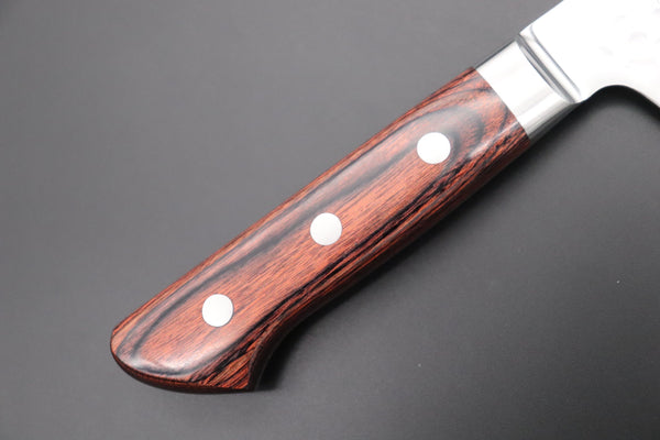 JCK Natures Bunka JCK Natures 月光　金 ”Gekko Gold” GEG-2 Kiritsuke 190mm (7.4 inch, Golden-brown Color of the Mahogany Pakka wood Handle)