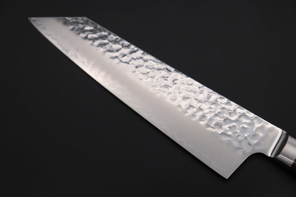 JCK Natures Bunka JCK Natures 金雲 Golden Clouds Series GC-2 AUS10 Tsuchime Hammered Bunka (Kiritsuke) 190mm (7.4 inch, Golden-brown Color of the Mahogany Pakka wood Handle)