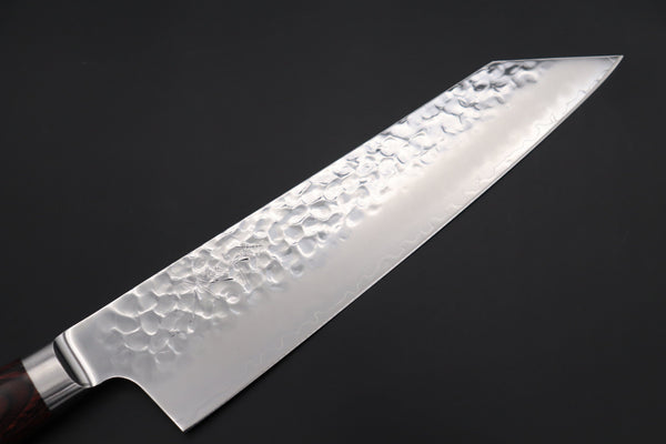 JCK Natures Bunka JCK Natures 金雲 Golden Clouds Series GC-2 AUS10 Tsuchime Hammered Bunka (Kiritsuke) 190mm (7.4 inch, Golden-brown Color of the Mahogany Pakka wood Handle)