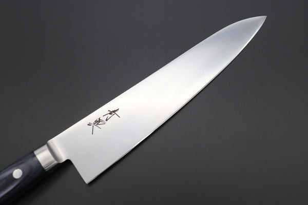 JCK Natures Gyuto JCK Natures Blue Clouds AUS-8 Basic Series BCAP-4 Gyuto 210mm (8.2 inch, Royal Blue-Purple Pakka Wood Handle)