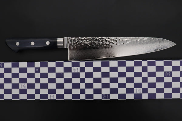 JCK Natures Gyuto JCK Natures ”Gekko Blue” Gyuto 210mm (8.2 inch, Royal Blue-Purple Pakka Wood Handle)