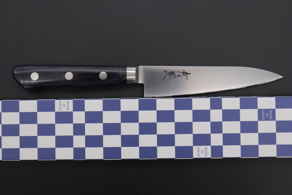 JCK Natures Petty JCK Natures Blue Clouds AUS-8 Basic Series BCAP-1 Petty 120mm (4.7 inch, Royal Blue-Purple Pakka Wood Handle)