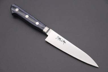 JCK Natures Petty Without Blue Wooden Saya JCK Natures Blue Clouds AUS-8 Basic Series BCAP-1 Petty 120mm (4.7 inch, Royal Blue-Purple Pakka Wood Handle)