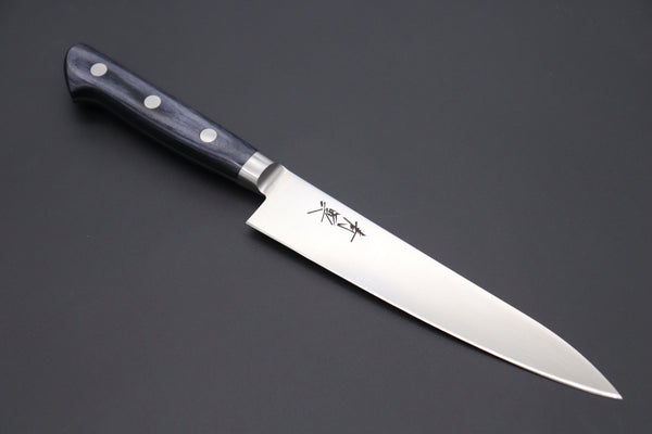 JCK Natures Petty JCK Natures Blue Clouds AUS-8 Basic Series BCAP-2 Petty 150mm (5.9 inch, Royal Blue-Purple Pakka Wood Handle)