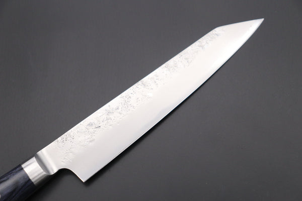 JCK Natures Petty JCK Natures 青雲 Blue Clouds Series BCBP-1 Blue Steel No.2 Nashiji Kiritsuke (Bunka) Petty 140mm (5.5 inch, Royal Blue-Purple Pakka Wood Handle)