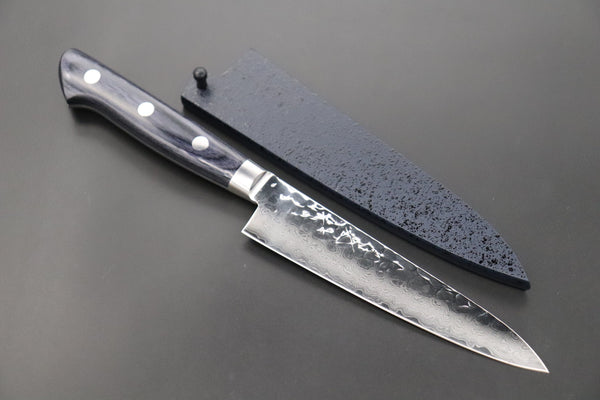 JCK Natures Petty With Blue Wooden Saya +$22 JCK Natures ”Gekko Blue” Petty 135mm (5.3 inch)