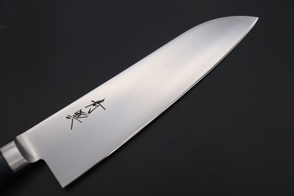 JCK Natures Santoku JCK Natures Blue Clouds AUS-8 Basic Series BCAP-3 Santoku 180mm (7 inch, Royal Blue-Purple Pakka Wood Handle)