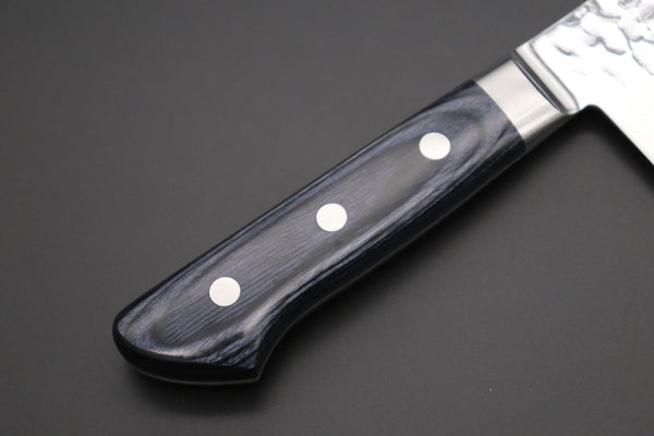 JCK Natures Santoku JCK Natures ”Gekko Blue” Santoku 170mm (6.6 inch, Royal Blue-Purple Pakka Wood Handle)