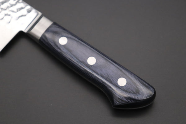 JCK Natures Santoku JCK Natures ”Gekko Blue” Santoku 170mm (6.6 inch, Royal Blue-Purple Pakka Wood Handle)