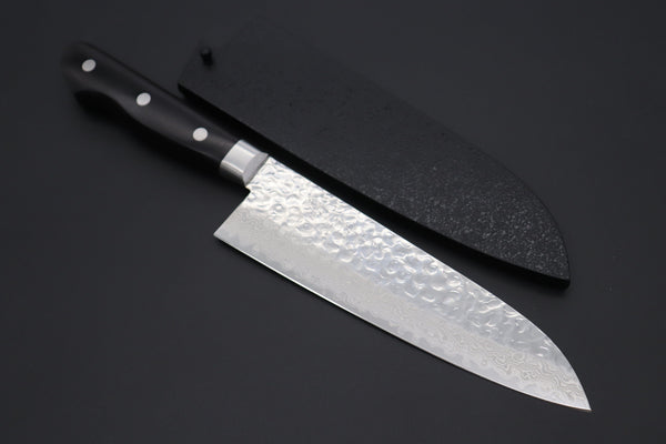 JCK Natures Santoku With Black Wooden Saya JCK Natures Gekko Kiwami Series GEK-2 Santoku 180mm (7 inch)