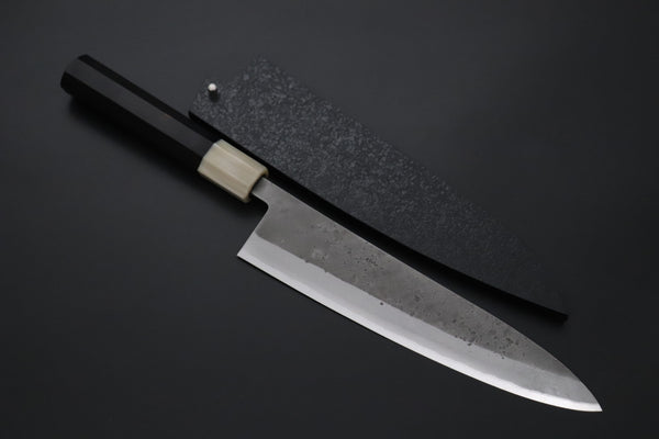 JCK Natures Wa Gyuto JCK Natures "Super Blue Moon Series" BMS-5E Wa Gyuto 210mm (8.2 inch, Octagonal Ebonywood Handle)