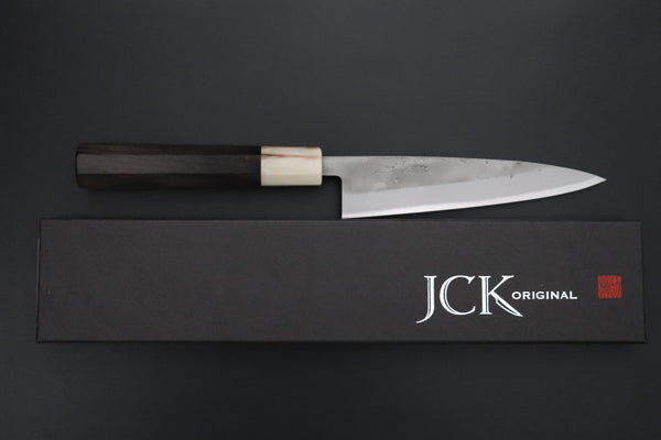 JCK Natures Wa Petty JCK Natures "Super Blue Moon Series" BMS-1E Wa Petty 135mm (5.3 inch, Octagonal Ebonywood Handle)