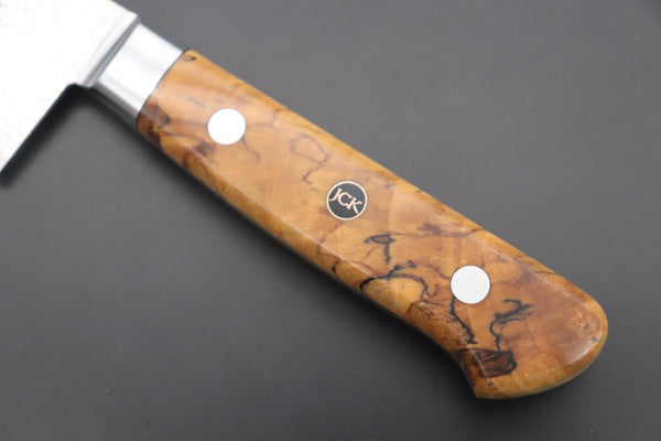 Kagayaki Bunka JCK Original Kagayaki Grand Canyon R-2 White & Silver Damascus Series GCYU-28 Bunka | Kiritsuke 175mm (6.8 Inch)