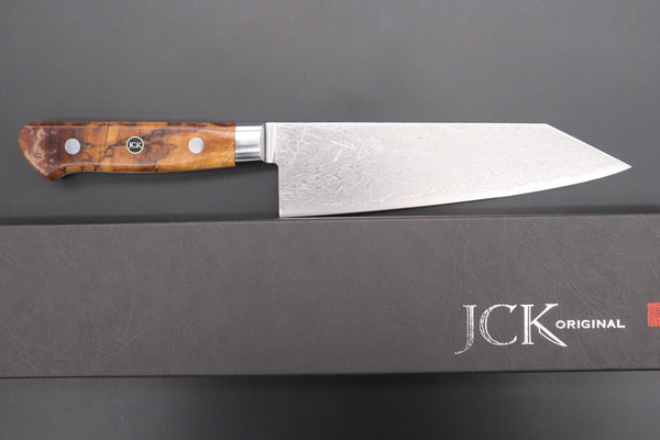Kagayaki Bunka JCK Original Kagayaki Grand Canyon R-2 White & Silver Damascus Series GCYU-29 Bunka | Kiritsuke 175mm (6.8 Inch)