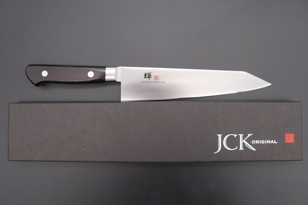 Kagayaki Gyuto KG-6KES Kiritsuke Gyuto 210mm (8.2inch) / ES (Extra Sharpness) / Right Handed JCK Original Kagayaki Basic Series KG-6KES Kiritsuke Gyuto 210mm (8.2 inch, Special Order Made, Kiritsuke Blade Version)