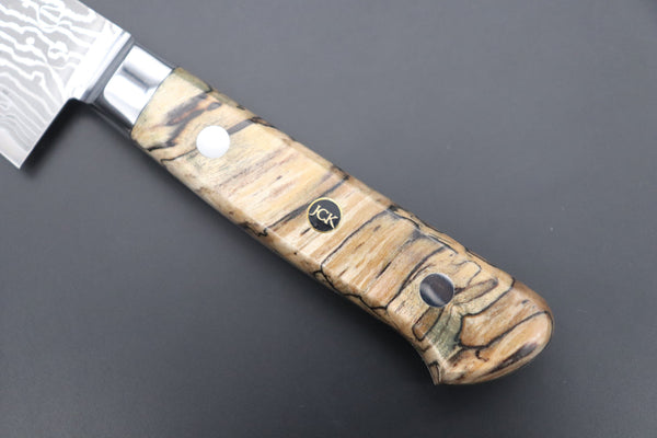 Kagayaki Gyuto JCK Original Kagayaki NOVEL- Limited Edition Custom R-2 Damascus Series KNLTD-83 Kiritsuke-Gyuto 200mm (7.8 inch, Forged Blade)