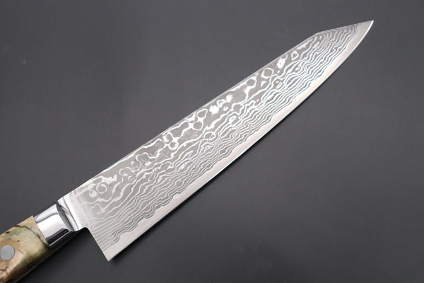 Kagayaki Gyuto JCK Original Kagayaki NOVEL- Limited Edition Custom R-2 Damascus Series KNLTD-83 Kiritsuke-Gyuto 200mm (7.8 inch, Forged Blade)