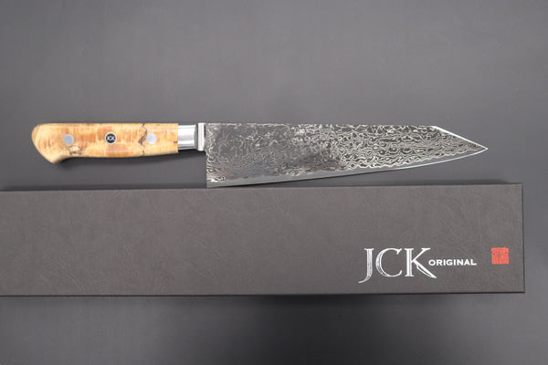 Kagayaki Kiritsuke JCK Original Kagayaki Grand Canyon R-2 Black Damascus Series GCYU-15 Kiritsuke Gyuto 200mmmm (7.8 Inch)