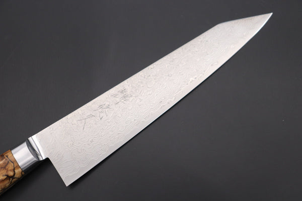 Kagayaki Kiritsuke JCK Original Kagayaki Grand Canyon R-2 White & Silver Damascus Series GCYU-35 Kiritsuke Gyuto 200mmmm (7.8 Inch)