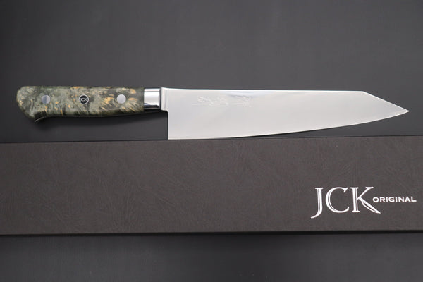 Kagayaki Kiritsuke JCK Original Kagayaki NOVEL- Limited Edition Custom R-2 SUNSHINE Series KNLTD-118 Kiritsuke-Gyuto 200mm (7.8 inch)