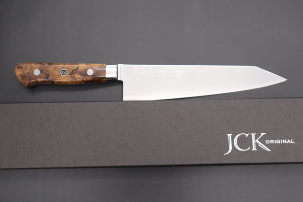 Kagayaki Kiritsuke JCK Original Kagayaki NOVEL- Limited Edition Custom R-2 SUNSHINE Series KNLTD-121 Kiritsuke-Gyuto 200mm (7.8 inch)
