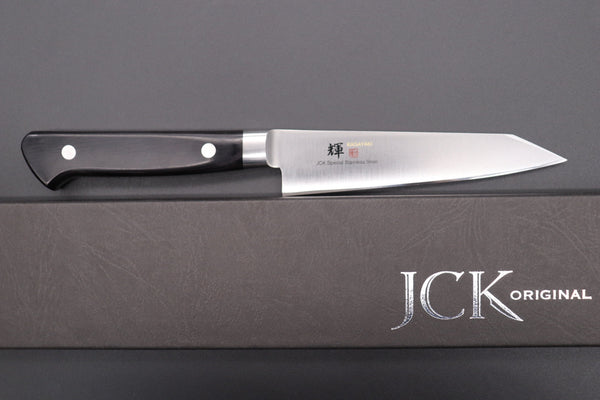 Kagayaki Petty KG-1KES Kiritsuke-Petty120mm(4.7inch) / ES (Extra Sharpness) / Right Handed JCK Original Kagayaki Basic Series KG-1KES Kiritsuke Petty 120mm (4.7 inch, Special Order Made, Kiritsuke Blade Version)