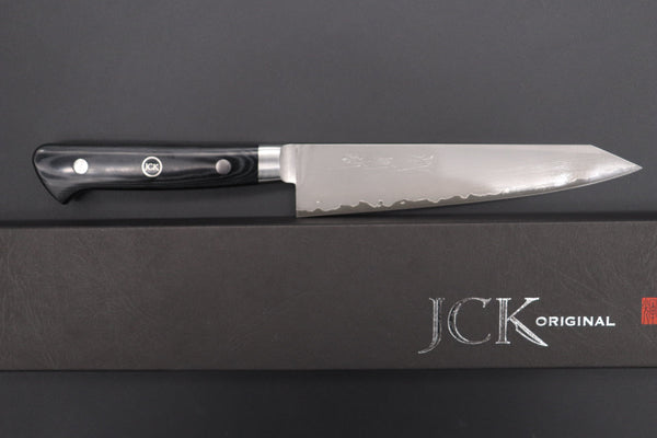 Kagayaki Petty JCK Original Kagayaki NOVEL BLACK Edition | R-2 Laminated KNB-1 Kiritsuke Petty 145mm (5.7 Inch)