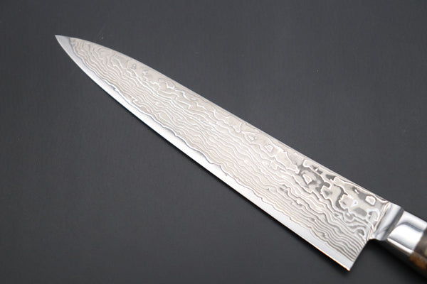 Kagayaki Petty JCK Original Kagayaki NOVEL- Limited Edition Custom R-2 Damascus Series KNLTD-85 Petty 150mm (5.9 inch, Hammer Forged Blade)