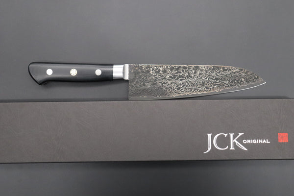 Kagayaki Santoku JCK Original Kagayaki Grand Canyon R-2 Damascus Series YU-2 Santoku 175mm (6.8 inch)