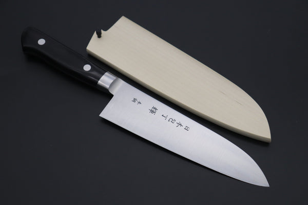 Kagayaki Santoku ES (Extra Sharpness) / Right Handed "Very Carbon Steel Lover 2Pcs Knife Set Part 2" JCK Original Kagayaki CarboNext Series KC-3ES Santoku 180mm & KC-8ES Sujihiki 240mm (Each knife comes with Wooden Saya. with Tsubaki Oil)