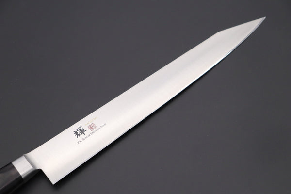 Kagayaki Sujihiki KG-10KES Kiritsuke-Sujihiki 270mm (10.6inch) / ES (Extra Sharpness) / Right Handed JCK Original Kagayaki Basic Series KG-10KES Kiritsuke Sujihiki 270mm (10.6 Inch, Special Order Made, Kiritsuke Blade Version)