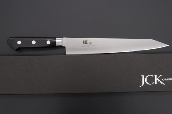 Kagayaki Sujihiki KG-9KES Kiritsuke-Sujihiki 240mm (9.4 inch) / ES (Extra Sharpness) / Right Handed JCK Original Kagayaki Basic Series KG-9KES Kiritsuke Sujihiki 240mm (9.4 Inch, Special Order Made, Kiritsuke Blade Version)