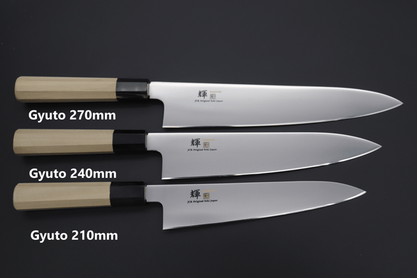 Kagayaki Wa Gyuto KV-8S Wa Gyuto210mm(8.2inch) / ES (Extra Sharpness) / Right Handed JCK Original Kagayaki Basic WA Series VG-10 Wa Gyuto (210mm to 270mm, 3 sizes)