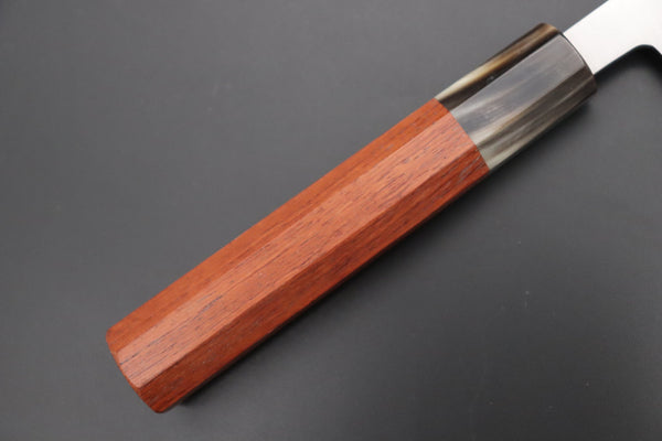 Masamoto Wa Gyuto KS-3124KRS-2 Wa Gyuto 240mm (9.4 inch) / Marble Masamoto Original Limited Edition KS Series White Steel No.2 KS-3124KRS-2 Wa Gyuto 240mm “Quince Wood Handle & Saya”
