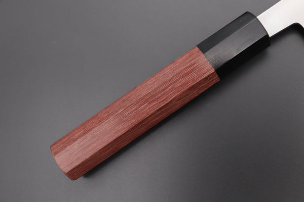 Masamoto Wa Gyuto KS-3124PHS-2 Wa Gyuto 240mm (9.4 inch) / Black Masamoto Original Limited Edition KS Series White Steel No.2 KS-3124PHS-2 Wa Gyuto 240mm “Purple-Heart Wood Handle & Saya”