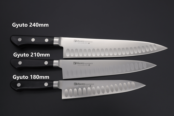 Misono Gyuto No.562 Gyuto 210mm(8.2inch) Misono Molybdenum Steel with Dimples Series Gyuto (180mm to 300mm, 5 sizes)